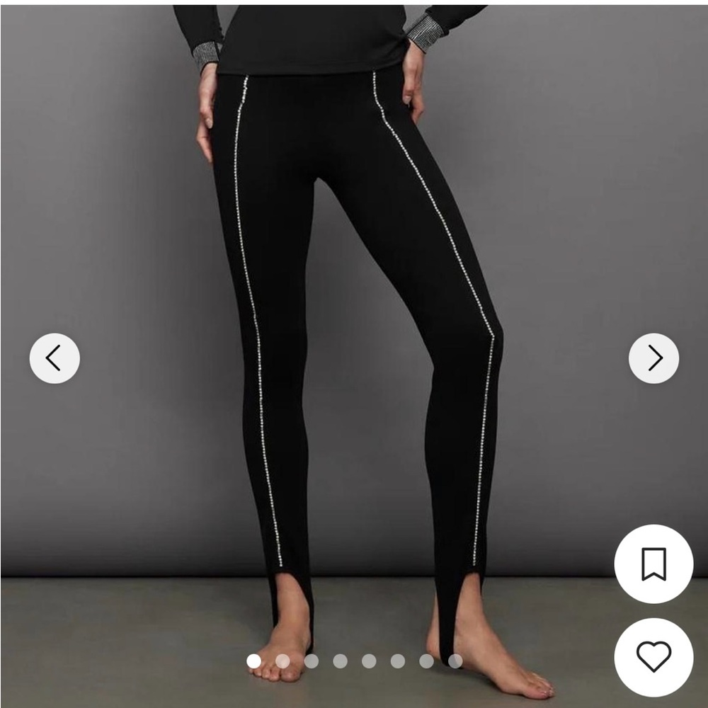 Carbon38 Rhinestone Stirrup leggings XS